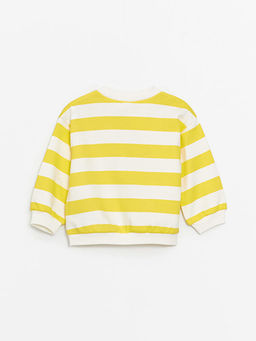 Bisiklet Yaka ?izgili K?z Bebek Sweatshirt - Waikiki фото 2