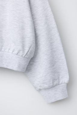 SUDADERA CAPUCHA TEXRO RELIEVE / Gris vigor? - Zara фото 5