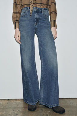 ZW COLLECTION FLARE LOW WAIST PLEAT JEANS - Zara фото 2