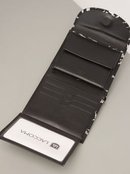 LACCOMA кошелек LA-2075-черный-серебристый натуральная кожа  фото 5