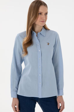 Kad_n A__k Mavi Uzun Kollu Basic G_mlek Sepette S_rpriz _ndirim - U.s. polo assn фото 3