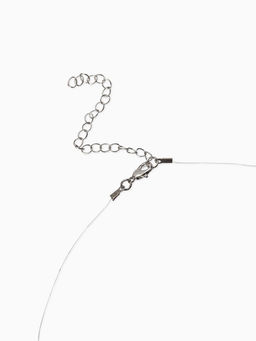 Кулон на леске «Капли росы», белый в серебре