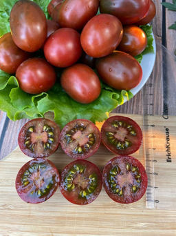 Томат СЛИВА ЧЁРНАЯ  Обсыпной! Сладкий! Холодостойкий! Лёжкий! Идеален для консервирования! - Уральский дачник фото 6