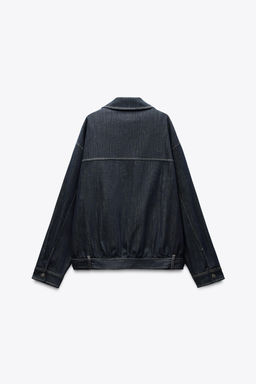 TRF DENIM JACKET WITH BELT - Zara фото 6