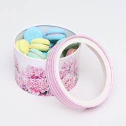 Коробка для макарун тубус с окном  Цветочный рай  16 х 16 х 9 см - Simaland фото 3