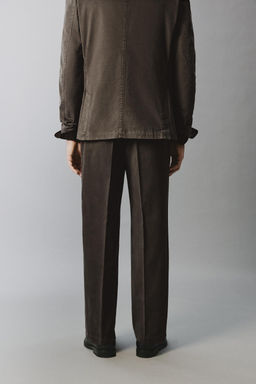 WASHED-EFFECT SUIT TROUSERS - Zara фото 12
