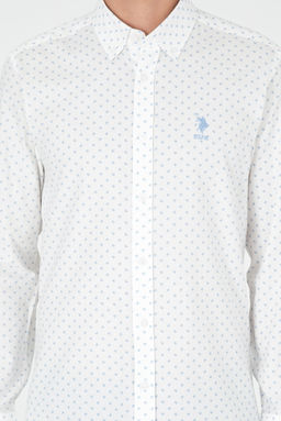 Мужская голубая рубашка с длинным рукавом - U.s. polo assn фото 6