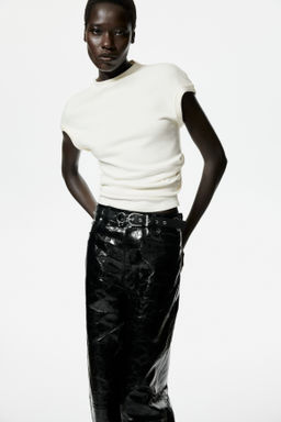 Top drapeado en punto fino - H&m фото 5