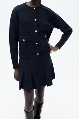 KNIT CARDIGAN WITH GOLDEN BUTTONS - Zara фото 2