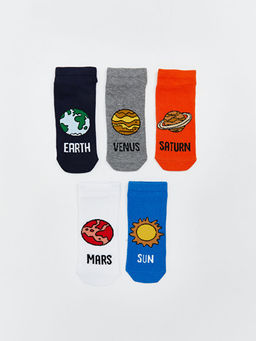 Desenli Erkek ?ocuk Patik ?orap 5li