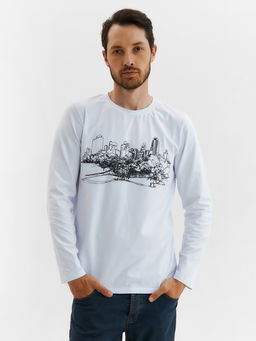 Лонгслив мужской MINAKU: City, белый, размер 52