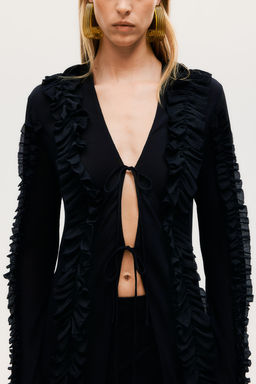 Blusa de volantes con efecto arrugado - H&m фото 3