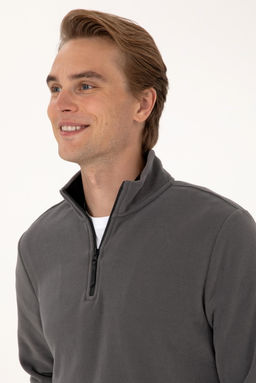 Erkek Gri Basic Sweatshirt Sepette S_rpriz _ndirim - U.s. polo assn фото 2