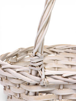 Корзина плетёная для хранения, лоза, белая, набор 3 шт.