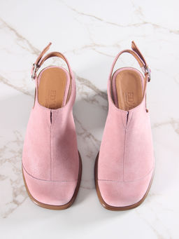 Босоножки 5133.23663br.Розовая замша+коричневый