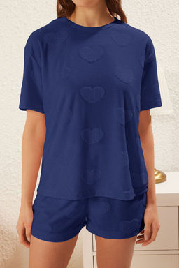 Trendyolmilla Pembe Pamuklu Kalpli Sortlu Orme Pijama Tak?m? THMSS25PT00285  фото 8