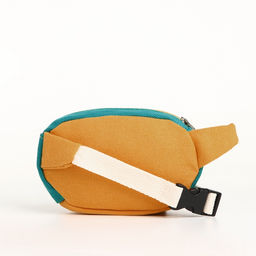 Сумка детская поясная на молнии, наружный карман, жёлтая, бирюзовая