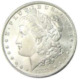 1 доллар 1885 года O США Доллар Моргана