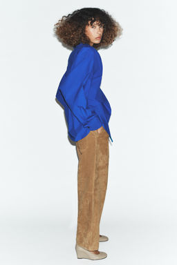 POPLIN SHIRT WITH SIDE DARTS - Zara фото 3