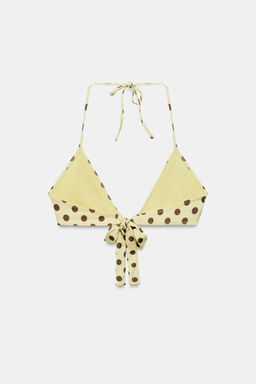 TOP BIKINI ESTAMPADO TOPOS / Amarillo - Zara фото 5