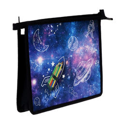 Папка для тетрадей А5, 190 х 230 х 50 мм, молния сверху, пластиковая, Calligrata Ракета  фото 2