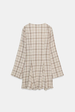 CHECKED SHORT DRESS - Zara фото 6