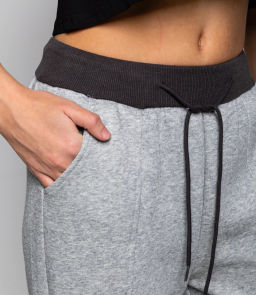 Спортивные брюки #КТ01 (14), серый меланж
