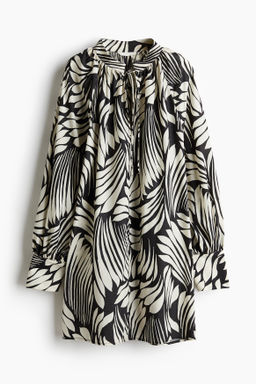 Vestido oversize con tiras de anudar - H&m фото 8