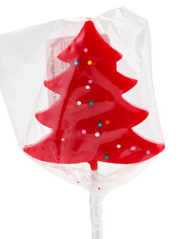 Цена за 20 шт. Карамель леденцовая новогодняя Елочка в обсыпке, яблоко, 35 г