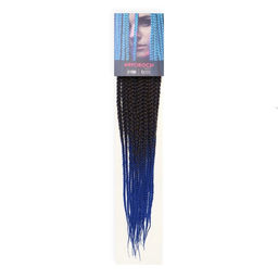 SIM-BRAIDS Афрокосы, 60 см, 18 прядей (CE), цвет каштановый/синий(#FR-19) - Queen fair фото 5