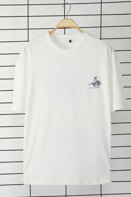 TRENDYOL MAN Ekru Modern Heritage Oversize/Genis Kesim %100 Pamuklu S?rt Bask?l? T-Shirt TMNSS25TS00125 - Trendyolmilla фото 8