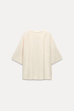 SHORT SLEEVE OVERSIZE SWEATSHIRT - Zara фото 6