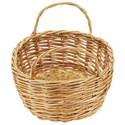 Корзинка плетеная №1 30х22х9см, овальная, глубокая, дно и стенки из ивовой лозы, с ручками, ручное плетение (Россия) - Домашняя мода фото 3