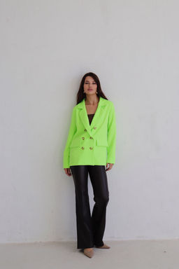 10557 Жакет двубортный неоново-зелёный - Martichelli фото 21