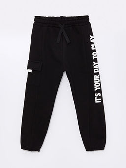 Beli Lastikli Bask?l? Erkek Bebek Jogger E?ofman Alt?