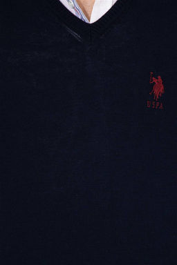 Свитер мужской U.S. Polo Assn хлопок темно-синий  фото 6