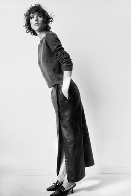 Falda cruzada en tejido revestido - H&m фото 3