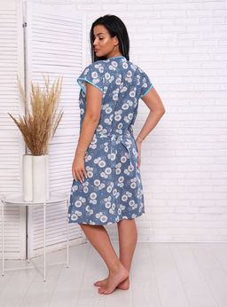 Женский бязевый халат на молнии без рукавов 1-12 (8)