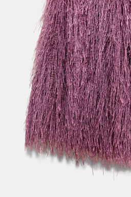 FRINGED SHORT SKIRT - Zara фото 16