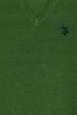 Зеленый базовый свитер для мальчика - U.s. polo assn фото 3