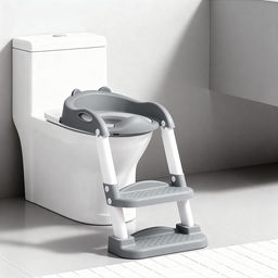 Детская накладка на унитаз со ступенькой (серый)