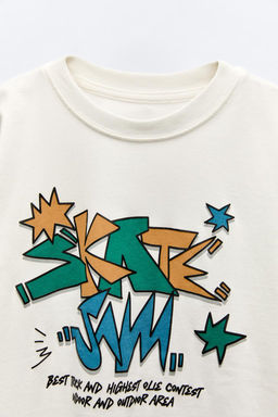 SKATER PRINT T-SHIRT - Zara фото 3