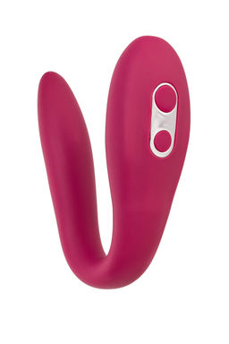 Многофункциональный вибратор LEroina Caberna, силикон, бордовый, 20 см