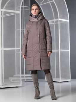 25321 Пальто дем. серо-сиреневый