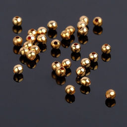 Цена за 2 шт. Кримп - зажимная бусина СМ-369, набор 30 шт. 2.4 мм, цвет золото