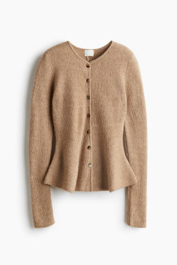 C?rdigan en punto de canal? con peplum - H&m фото 3