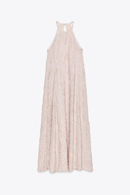 HALTER FRAYED MIDI DRESS - Zara фото 7