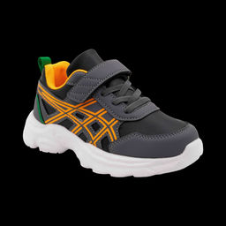 Кроссовки А877-3 серо оранжевые