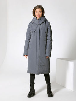 22414 Пальто графитовый - Dizzyway фото 2