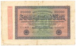 20000 марок 1923 года Германия